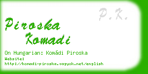 piroska komadi business card
