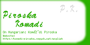 piroska komadi business card